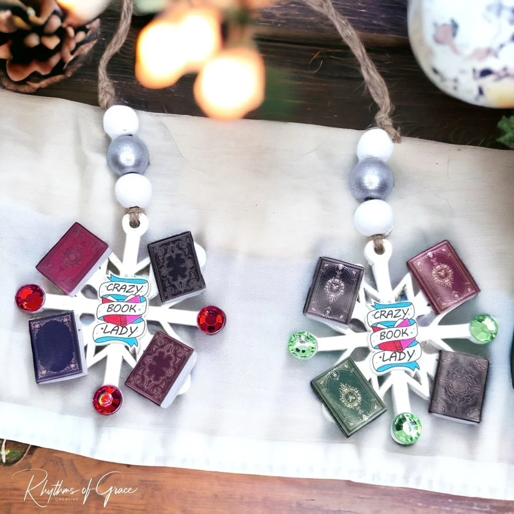 Crazy Book Lady Christmas Ornament: A Whimsical Tribute to Book Lovers! Handmade